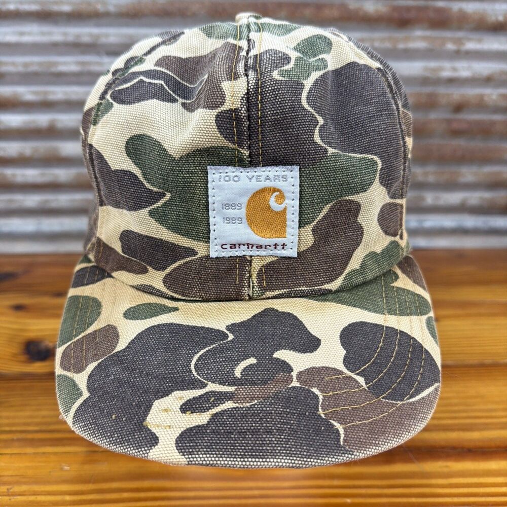 Carhartt 100th anniversary limited edition camouflage flap trucker cap rare-read